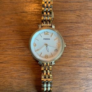 Fossil Three-Hand Gold-Tone Stainless Steel Watch